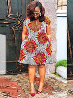 Load image into Gallery viewer, Casual V-neck Short Sleeve Dress
