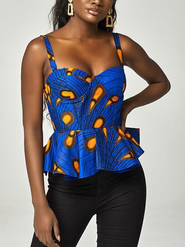 Women's Vintage African Print Vest