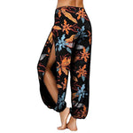Load image into Gallery viewer, Flower Printed Side Slit Boho Harem Pants
