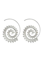 Load image into Gallery viewer, Exotic swirl gear earrings

