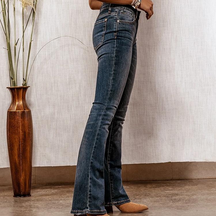 Retro casual solid color jeans