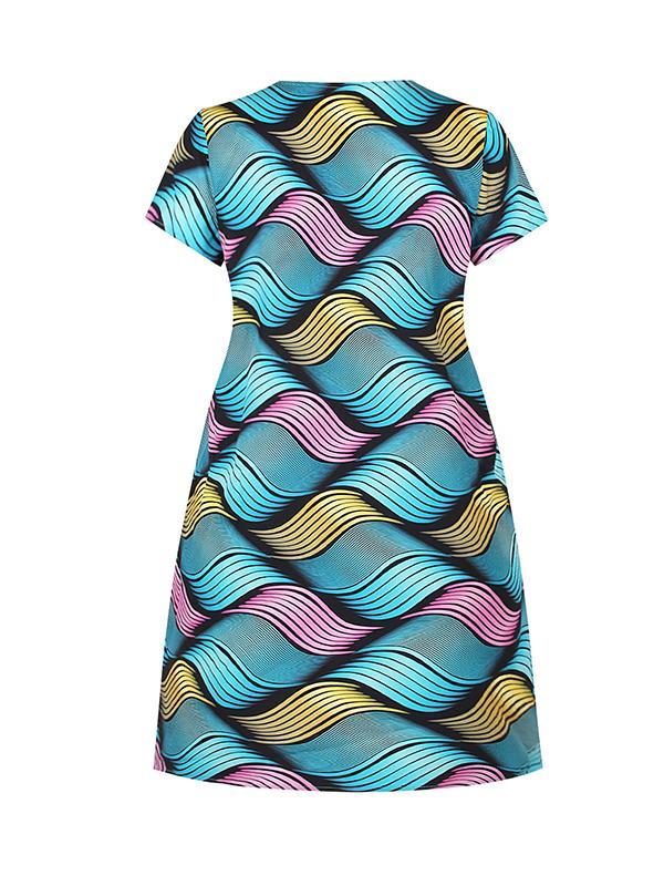 Casual V-neck Short Sleeve Dress