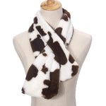Load image into Gallery viewer, Women&#39;s plush rabbit-like cow pattern scarf
