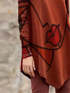 Casual print T-shirt for women's fashion