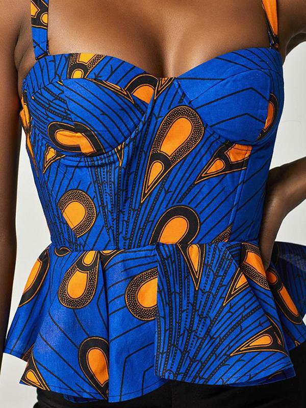 Women's Vintage African Print Vest