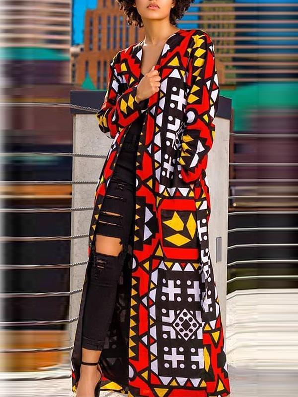 Women's Fashion Printed Long-sleeved Jacket