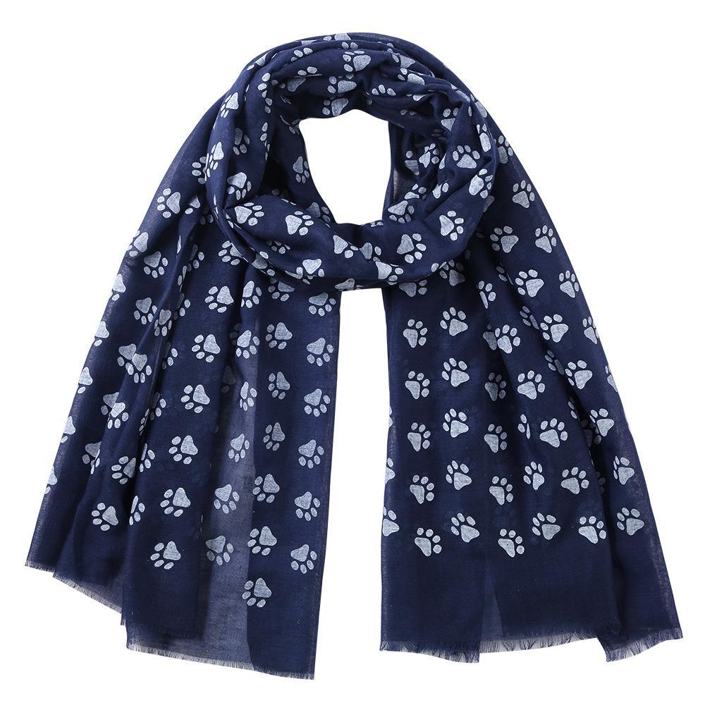 Cute dog paw print scarf