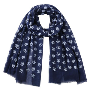 Cute dog paw print scarf