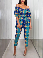 Load image into Gallery viewer, Women&#39;s Ethnic Lantern Sleeve Strapless Jumpsuit
