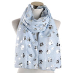 Load image into Gallery viewer, Dog Paw Print Hot Silver Scarf
