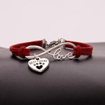 Load image into Gallery viewer, Ladies &quot;infinity best friend&quot; love dog paw pendant bracelet
