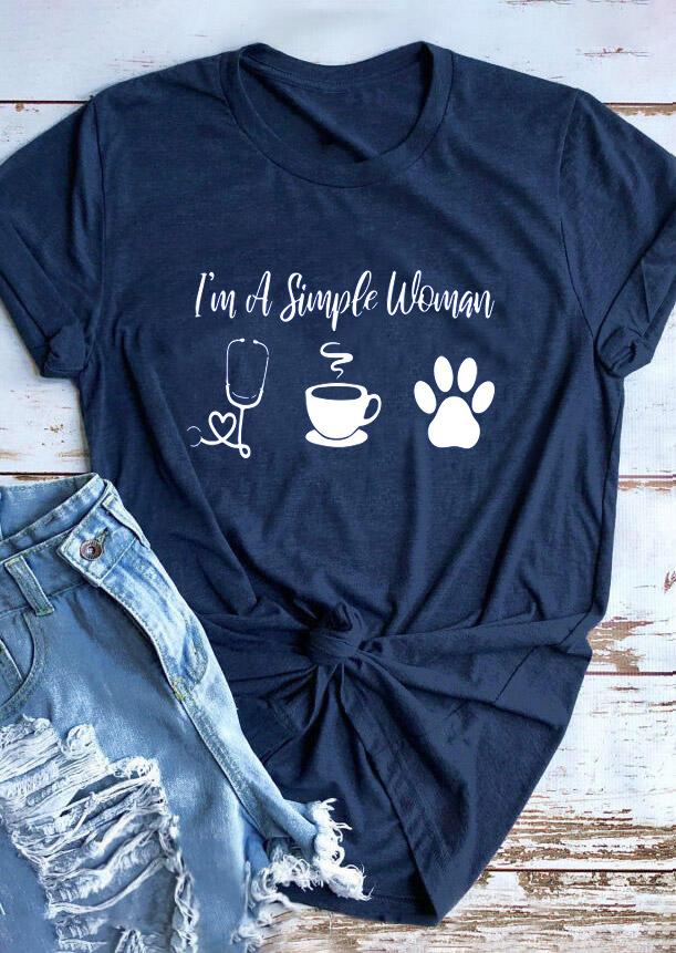 Ladies i'm a simple women print t-shirt