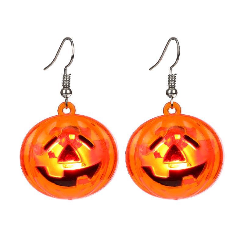 Pumpkin glitter earrings for Halloween parties