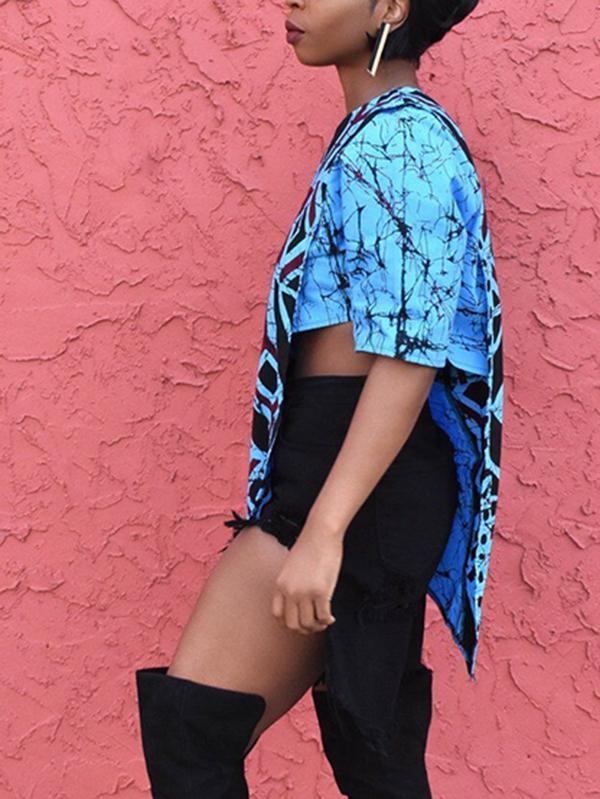 Women's fashion irregular sleeve top