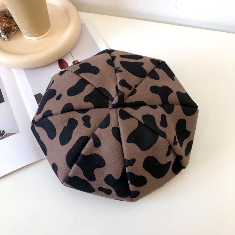 Ladies adjustable cow pattern hats