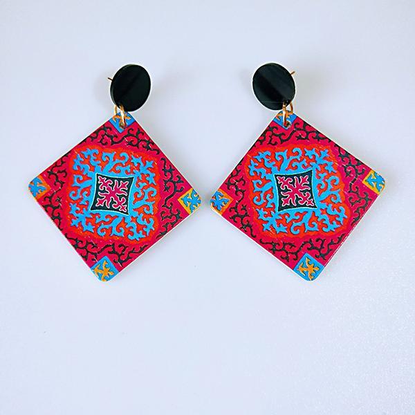 Vintage wooden earrings