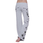 Load image into Gallery viewer, Women&#39;s Love Dog Paw Print Stretchy Soft Eco-friendly Bamboo Pocket Yoga Pants
