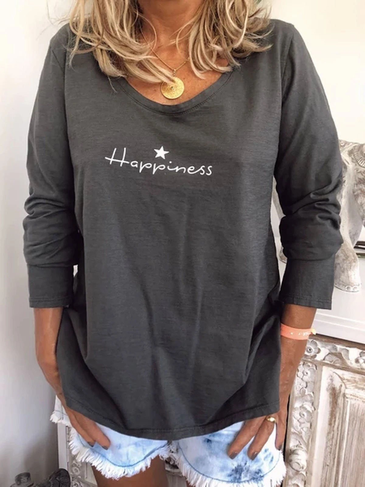 Women's Happy Little Stars Print T-Shirt