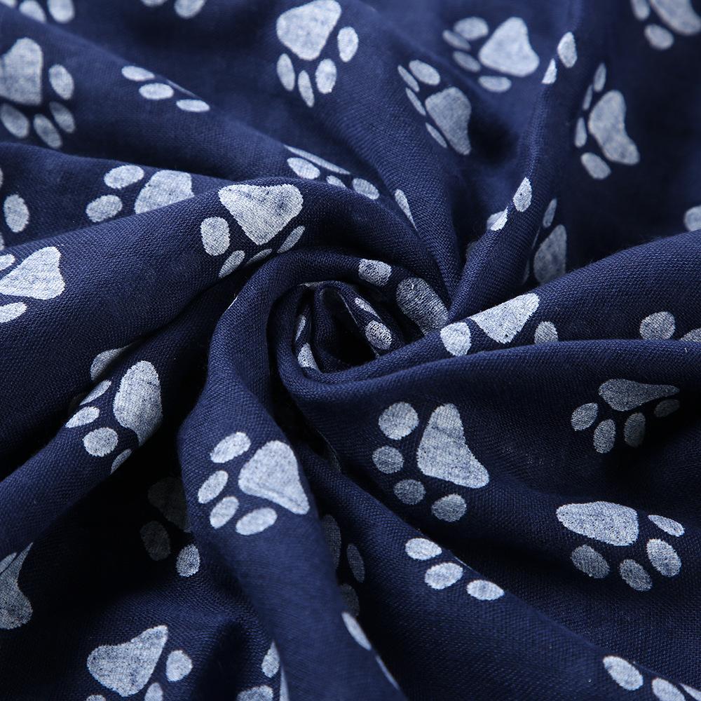Cute dog paw print scarf