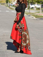 Load image into Gallery viewer, Fashion printed irregular skirt
