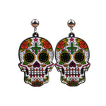 Load image into Gallery viewer, Halloween fear skull earrings

