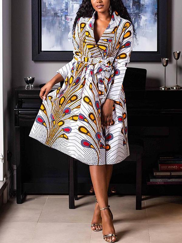 Vintage African Print Dress
