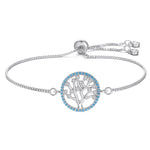 Load image into Gallery viewer, Women&#39;s Faith Tree Of Life Turquoise Gem Inlaid Bracelet
