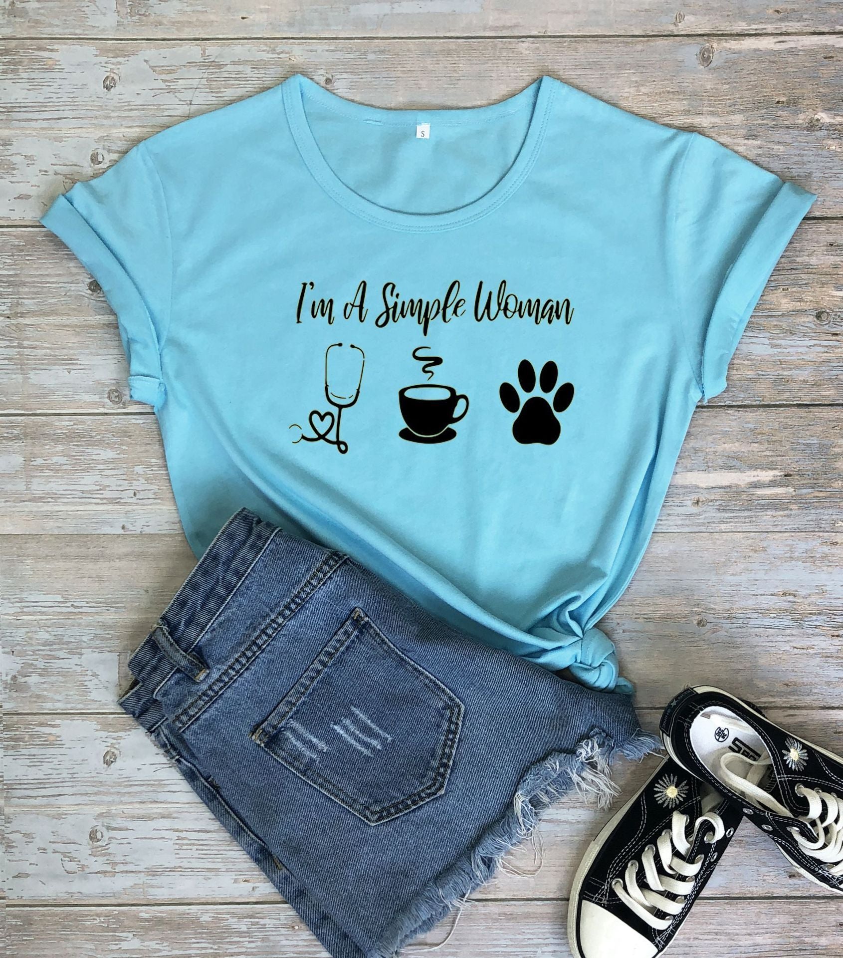 Ladies i'm a simple women print t-shirt