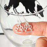 Load image into Gallery viewer, Ladies dog paw print earrings

