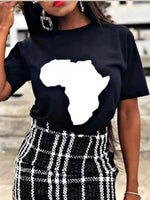 Load image into Gallery viewer, Casual map printed short-sleeved T-shirt
