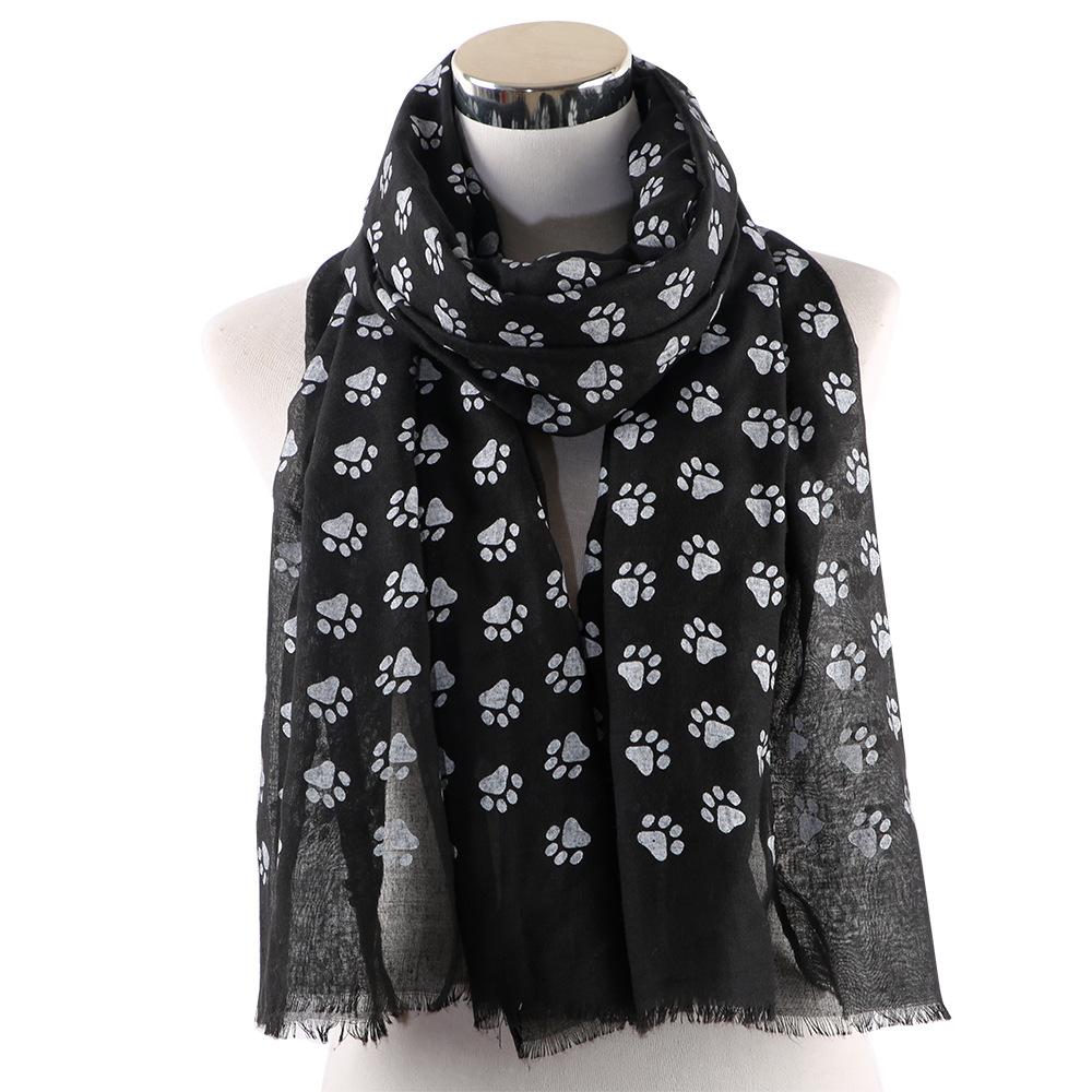 Cute dog paw print scarf