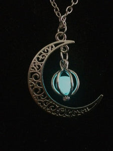 4 colors luminous beads moon pumpkin necklace moon pendant luminous necklace