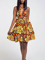 Load image into Gallery viewer, Sexy Printed Irregular Backless Strap Dress
