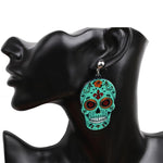 Load image into Gallery viewer, Halloween fear skull earrings
