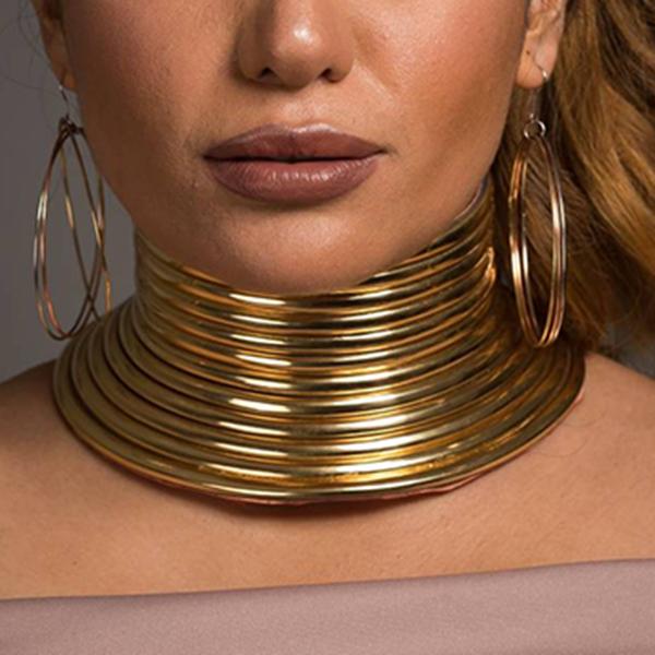 African Style Exaggerated Collar