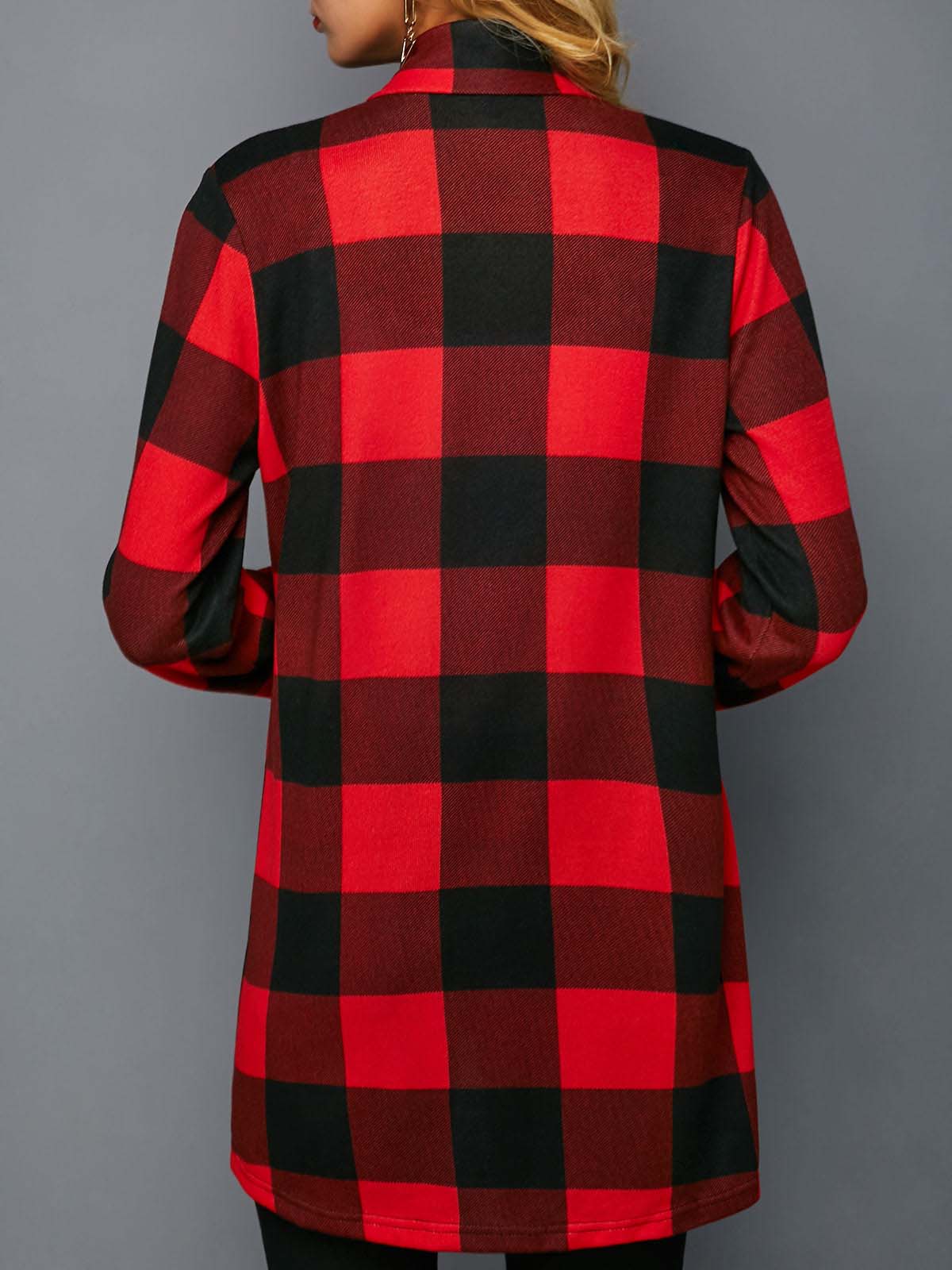 Women's Christmas Plaid Cardigan