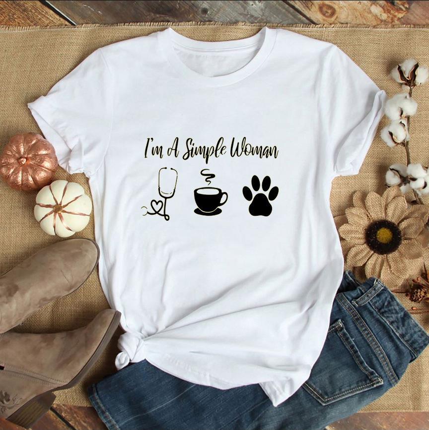 Ladies i'm a simple women print t-shirt