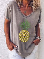 Load image into Gallery viewer, Dog&#39;s Paw Print Pineapple T-shirts
