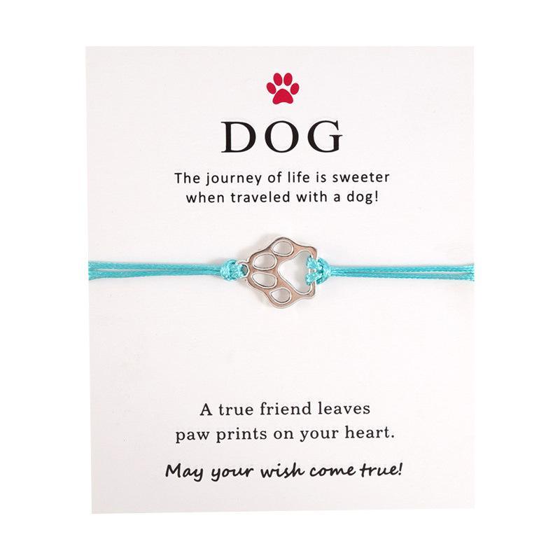 Ladies adjustable bracelet with DOG paw pattern
