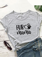 Load image into Gallery viewer, Casual loving dog paw T-shirt
