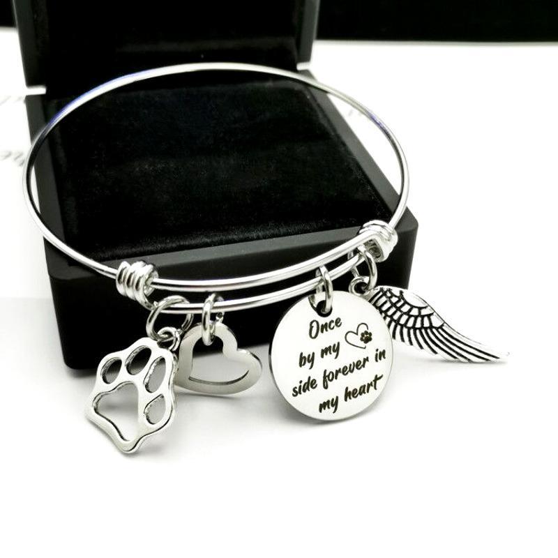 Ladies love dog paw stainless steel bracelet