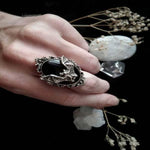 Load image into Gallery viewer, Halloween personality bat black gem necklace
