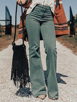 Load image into Gallery viewer, Ladies Fashion High Waist Stretch Thin Loose Flared Pants New Product Jeans
