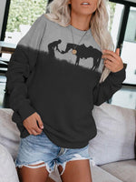Load image into Gallery viewer, Women&#39;s Cowgirl  And Horse Print Sweatshirt

