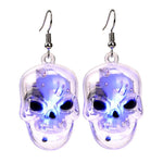 Load image into Gallery viewer, Pumpkin glitter earrings for Halloween parties
