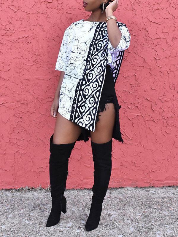 Women's fashion irregular sleeve top