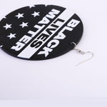 Load image into Gallery viewer, Exaggerated Wooden Letter Print Earrings
