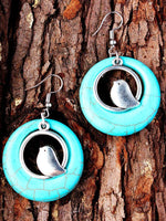 Load image into Gallery viewer, Bohemian Natural Turquoise Earrings Bird Nest Earrings
