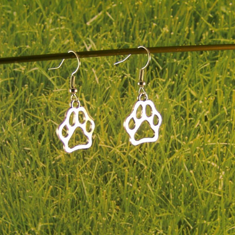 Ladies dog paw print earrings