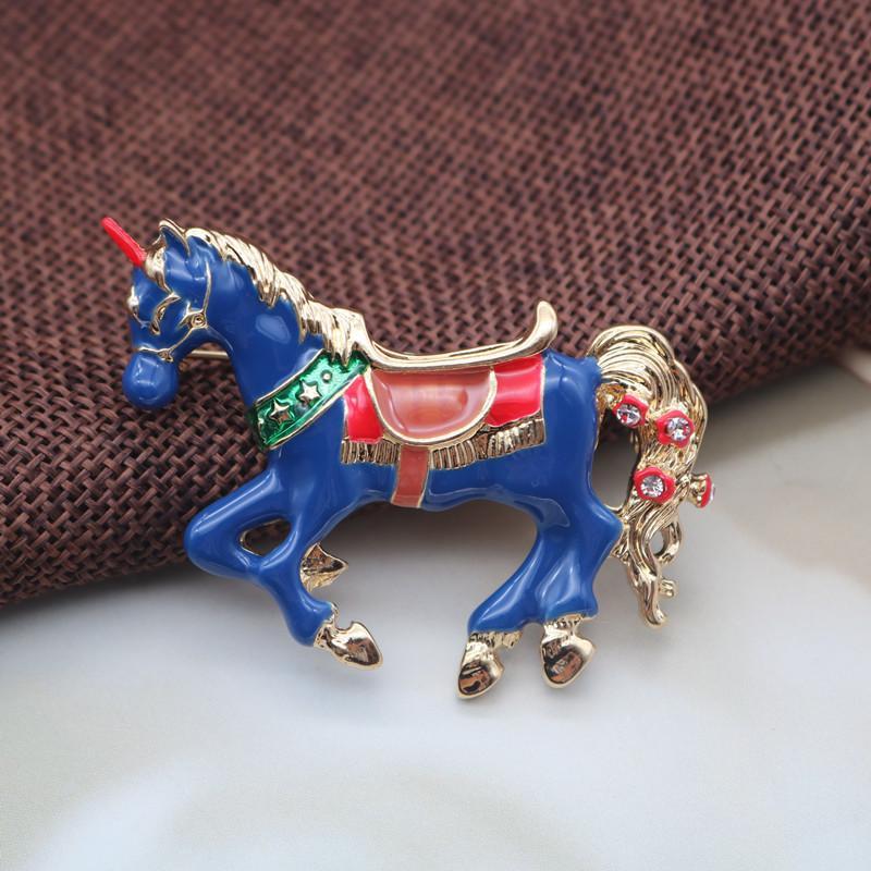 Alloy horse brooch